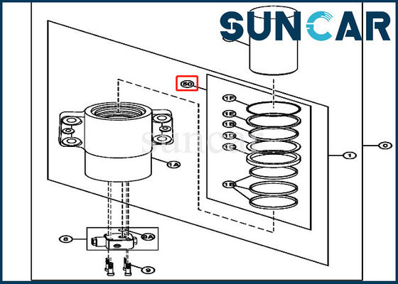 comprar Cilindro de Kit For Excavator Axle Lock del sello del reemplazo del CYL de los equipos 4669897 de DEERE de 190DW 230GW online manufacture