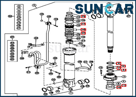 comprar Excavador Service Kit Cylinder Repair Kit Fits John Deere de 4614118 auges 210 modelos online manufacture