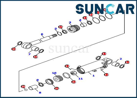 comprar 707-98-12790 cilindro de cuchilla que sella el excavador PC16R-3 de Kit Cylinder Service Kit For KOMATSU online manufacture