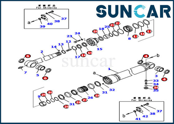 comprar 721-98-00260 equipo de reparación interno hidráulico de Kit Komatsu Excavator PC240LC-11 del sello del cilindro del BRAZO online manufacture