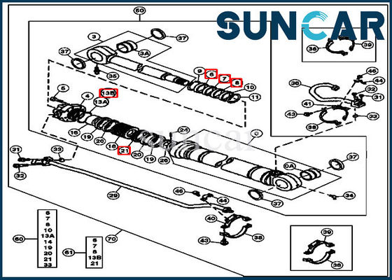 comprar Excavador John Deere Mechanical Sealing Kit del equipo 200LC del sello del cilindro del brazo del palillo AT264438 online manufacture