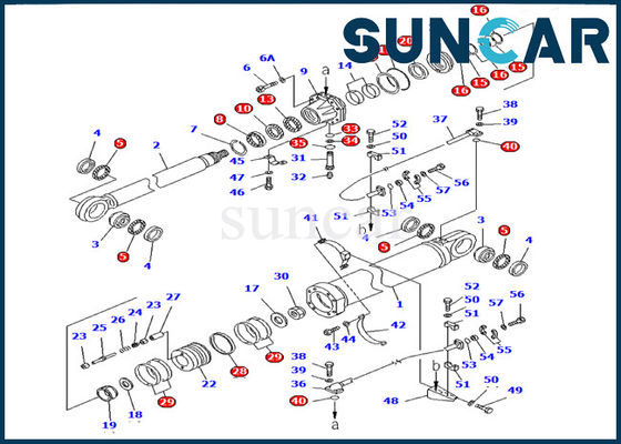 comprar Sello Kit For Model PC1600-1 de la reparación del cilindro del auge de Seal Kits 707-99-87600 del excavador de KOMATSU hidráulico online manufacture