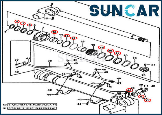 comprar Equipo del sello de aceite del reemplazo del cilindro del equipo de reparación del sello del cubo AT196473 450LC 992ELC Deere online manufacture