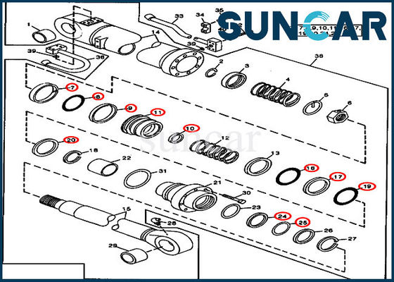 comprar Equipo del equipo ISO9001 490 John Deere Cylinder Repair Seal del lacre del brazo AT264444 online manufacture