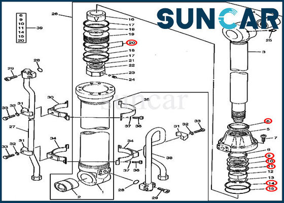 comprar Cilindro hidráulico 590D del brazo de Kit Fits John Deere Excavator del sello de aceite de la reparación AT192075 online manufacture
