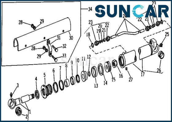 comprar Equipo del lacre del cubo 690B de John Deere 690 de los equipos de reparación del cilindro hidráulico AR105312 online manufacture