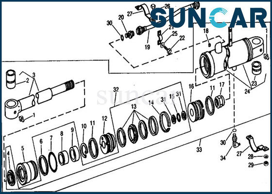 comprar Sello Kit Fits 690B John Deere Heavy Equipment del cilindro de la muchedumbre del reemplazo RE21401 online manufacture