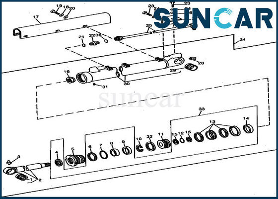 comprar Reparación del cilindro del cubo RE21400 que sella el excavador Oil Seal Kit de Kit Deere 690B 690C online manufacture