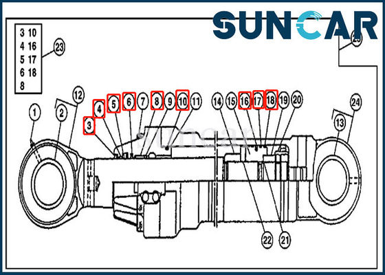 comprar sello Kit Hydraulic Cylinder Service Kits del brazo de 690D 790D JOHN DEERE AT194293 online manufacture