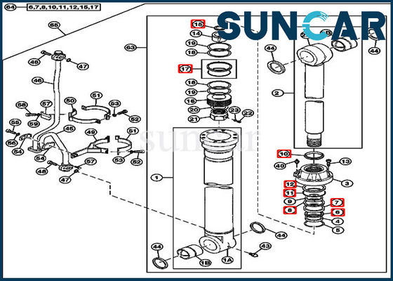 comprar Excavador hidráulico 800C Service Kits del equipo de reparación del sello del cilindro del auge de JOHN DEERE 4660036 750 online manufacture