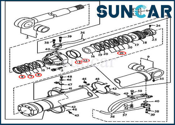 comprar equipo del lacre del cilindro hidráulico de los equipos del sello de aceite del cubo del auge de 790D John Deere AT192098 online manufacture