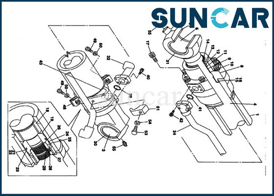 comprar Excavador Bucket Cylinder Seal Kit Fits Model CX130 CX135SR CX210LR CX240LR del CASO LZ00450 online manufacture