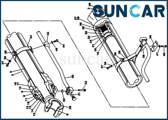 comprar Equipo de reparación del cilindro de Inner Parts Hydraulic del excavador de la CAJA CX460 del equipo del sello del cilindro del auge LZ00440 online manufacture