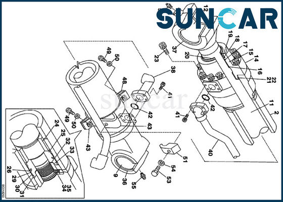 comprar Piezas internas de Kit Fits Heavy Equipment CX210 CX225SR CX240 del sello del cilindro del cubo del CASO LZ00447 online manufacture