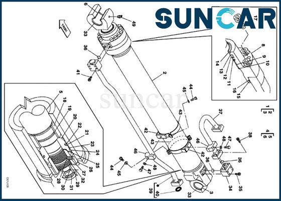 comprar Equipo de reparación interno del excavador CX330 de la correa eslabonada de Kit For del sello del cilindro del brazo del CASO LZ00478 online manufacture