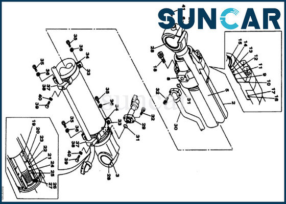 comprar Equipo de reparación interno del cubo del excavador LZ00496 de la correa eslabonada del CASO del cilindro del sello del modelo hidráulico del equipo CX460 online manufacture