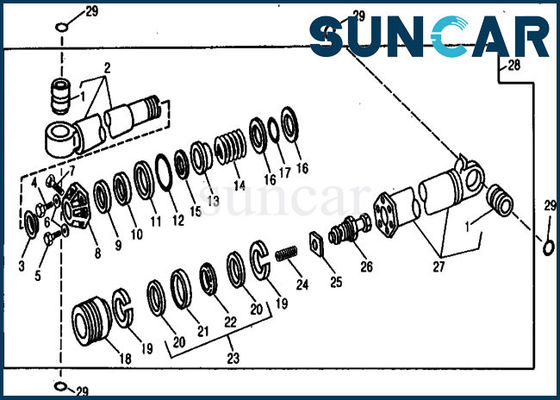 comprar Excavador de Kit For Crowd JOHN DEERE 890 del sello de la reparación del cilindro hidráulico RE11568 online manufacture