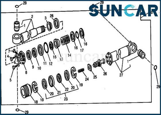 comprar Equipo 890 990 John Deere Hydraulic Service Kits del sello del cilindro de la muchedumbre del reemplazo RE21195 online manufacture