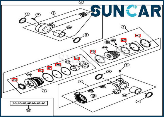 comprar Sello Kit Hydraulic Cylinder Repair Kits de la cuchilla de JOHN DEERE 4656428 para 27D el excavador Models online manufacture