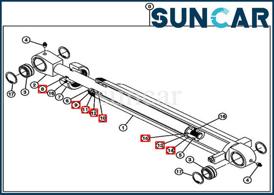 comprar Ajustes 60D 50C 50ZTS JOHN DEERE de los equipos de reparación del CYL de Kit Bucket Clamp del sello del cilindro AT260416 online manufacture