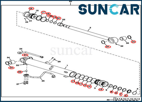comprar equipo hidráulico del lacre del reemplazo del cilindro del auge del equipo FYD00000085 del sello de 60D 60G Deere online manufacture