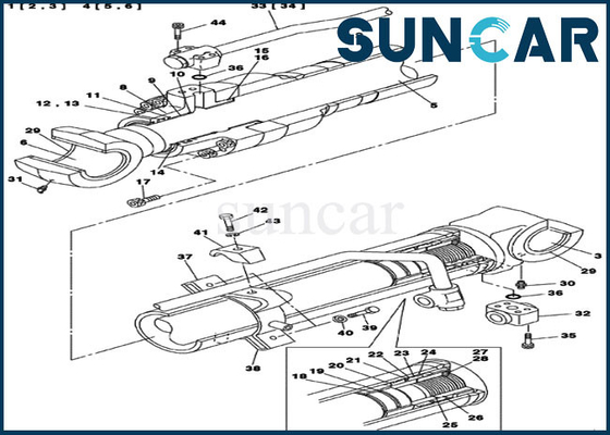 comprar Equipos hidráulicos del sello de la reparación de la CAJA CX135SR del equipo del lacre del cilindro del auge LZ00453 online manufacture