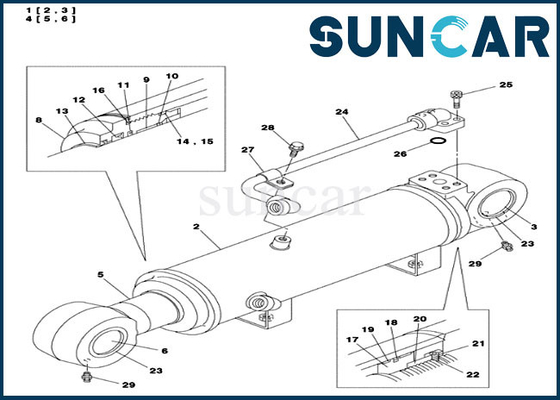 comprar Reparación del cilindro de cuchilla del dormilón LZ00457 que sella piezas del sello mecánico del CASO CX135SR de Kit Fits online manufacture