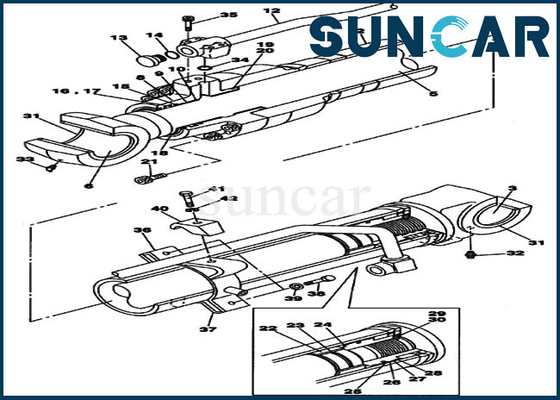 comprar Excavador CX135SR del CASO de Kit For de la reparación del cilindro de los equipos del sello del auge LZ009410 online manufacture
