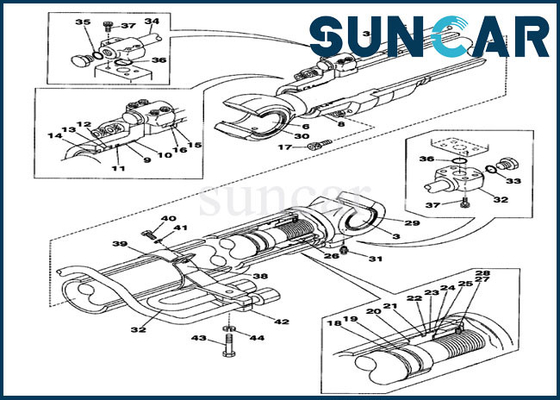 comprar Equipo de reparación hidráulico del sello de la caja del equipo CX160 del sello del cilindro del auge LZ00451 online manufacture