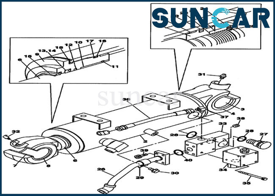 comprar Cuchilla LZ00542 que sella a Kit Dozer Cylinder Seal Kit para el CASO del SENIOR de CX225SR CX235C online manufacture