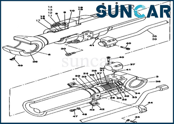 comprar Equipos del servicio hydráulico de la caja del equipo de reparación del cilindro del brazo LZ00646 CX240LR online manufacture
