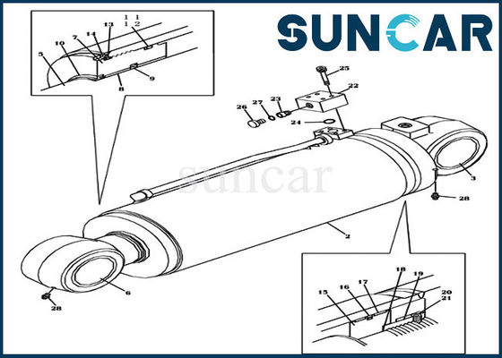 comprar Excavador de la correa eslabonada del CASO CX470C CX460 de Kit Fits del sello del cilindro del contrapeso LZ00620 online manufacture
