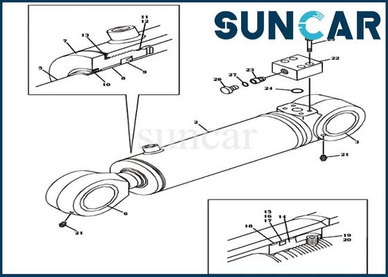 comprar LZ00621 contrapesan el CASO de Kit For CX460 CX470B CX470C de la reparación del sello del cilindro online manufacture