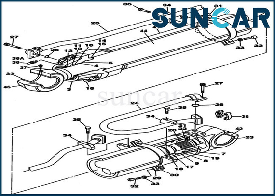 comprar Servicio Kit Replacement Kits del cilindro del brazo del sello de aceite del caso de CX460 CX470B LZ008350 online manufacture