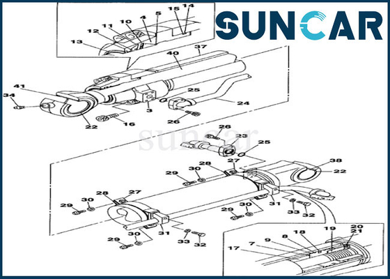 comprar CASO CX470C CX460 de Kit Fits de la reparación del cilindro del cubo del equipo LZ008380 del sello de la resistencia de desgaste online manufacture