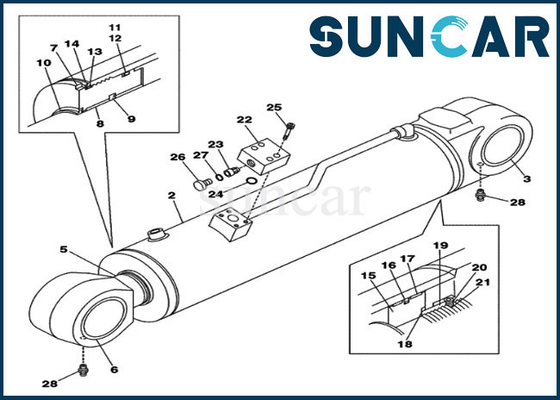 comprar reparación de Uno mismo-separación Kit Fits Case CX800 CX700 del sello del cilindro del contrapeso LZ00463 online manufacture