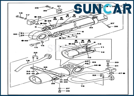comprar Caso de aislamiento de los ajustes CX700B CX700 de los equipos del reemplazo del sello del cilindro del cazo de las piezas LZ006980 online manufacture