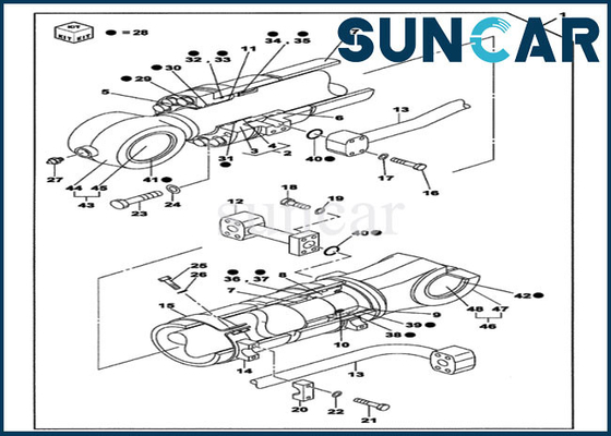 comprar Excavador de la correa eslabonada del CASO CX700B CX700 de Kit Fits de la reparación del sello del cilindro del cubo LZ006960 online manufacture