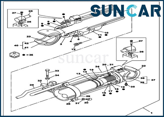 comprar Excavador de la correa eslabonada del caso de Kit Fits CX160C CX160D LC del servicio del cilindro del equipo LZ010870 del sello del auge online manufacture