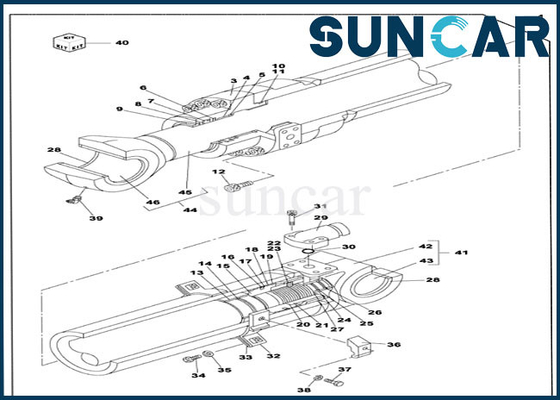 comprar Reparación Kit Crawler Excavator Sealing del sello del cilindro del cazo del brazo del caso LZ008450 de CX250C CX290B online manufacture