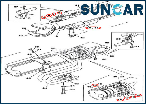 comprar El reemplazo Kit Boom Oil Seal Kit del sello del cilindro LZ008420 cabe el CASO de CX290B CX300C online manufacture