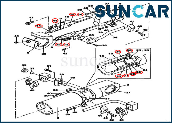 comprar Equipo de la reconstrucción del cilindro del cubo de Kit Model CX800B del sello de la reparación del CASO LZ007720 online manufacture