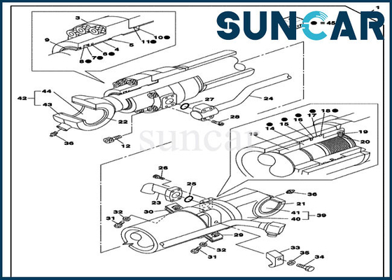 comprar Cilindro hidráulico del cubo del CASO de Kit Fits Models CX130C CX130D del sello de la reparación LZ010710 online manufacture