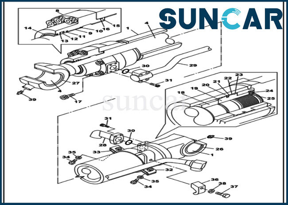 comprar El sello Kit Cylinder Seal Repair Kit del cubo LZ010940 cabe el excavador de la correa eslabonada del caso CX210C LC online manufacture