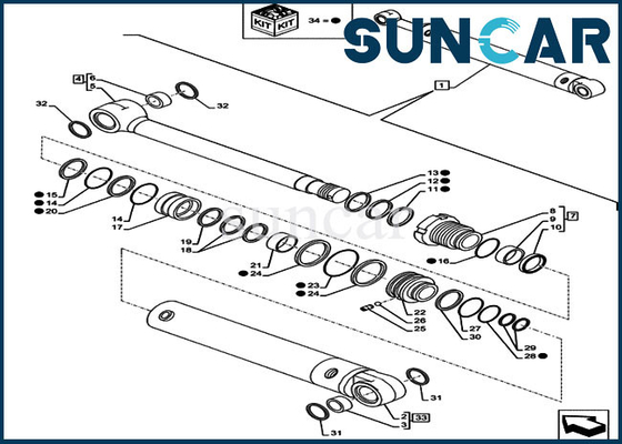 comprar Sello Kit Cylinder Sealing Kit del brazo del cazo del auge del caso LZ012040 del SENIOR de CX80C CX75C online manufacture