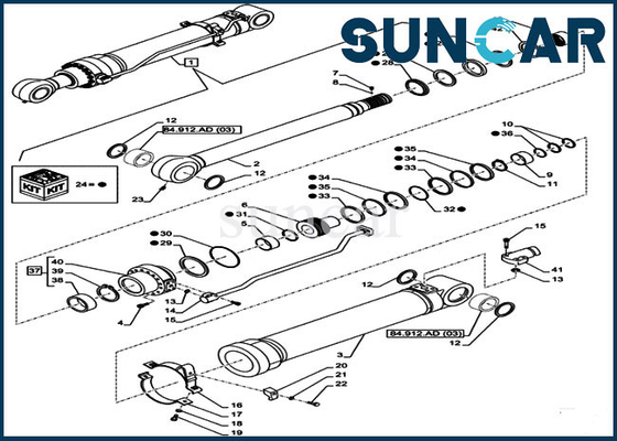 comprar Lleve el cilindro del brazo de la resistencia LZ011260 que sella el CASO CX210D LC LR CX250D LC de Kit Fits online manufacture