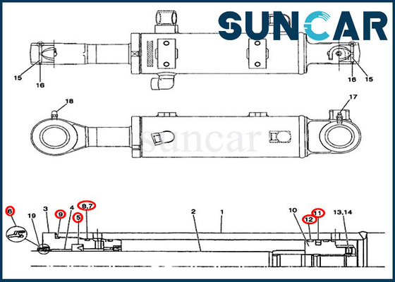 comprar Cuchilla del dormilón PX01V00033R300 que sella el equipo del sello de la reparación del cilindro del CASO de Kit Fits CX36 online manufacture