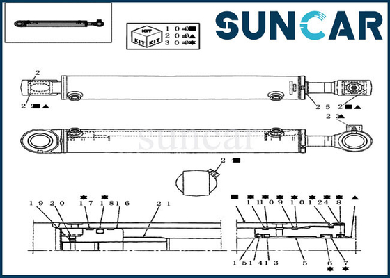 comprar Reparación Kit For CX16B Mini Crawler Excavator de la caja del equipo 72275471 del sello del cilindro del oscilación online manufacture