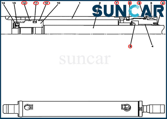 comprar Los equipos de reparación del cilindro de la correa eslabonada PU01V00030R100 ENCAJONAN el equipo de Hydraulic Oil Seal del excavador de CX17B online manufacture