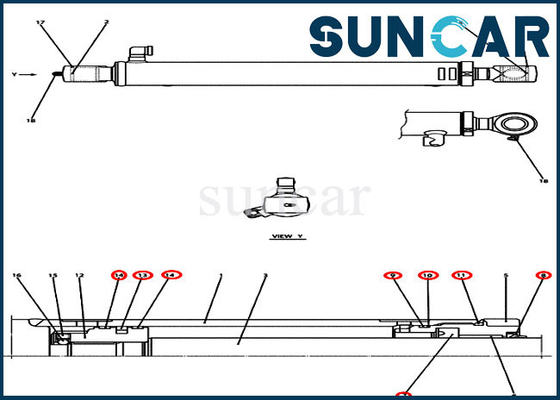 comprar Acuerdo Mini Crawler Excavator del CASO CX36B CX31B de Kit Fits del sello del cilindro del cubo PX01V00041R300 online manufacture